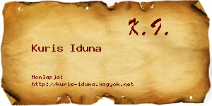 Kuris Iduna névjegykártya